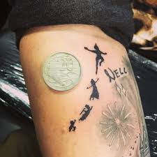 Got This 22 7 17 My Own Tattoo Peter Pan With Wendy John And Michael Darling Peter Pan Tattoo Silhouette Tatto Peter Pan Tattoo Silhouette Tattoos Tattoos