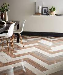 Installing tile on a floor is a beautiful choice. Nayara Polished Natural Wood Floor Design Floor Tile Design Living Room Tiles