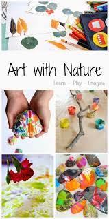 Little kids are natural explorers, so make use of this trait with a nature scavenger hunt! Art With Nature Learn Play Imagine Cool Art Projects Art For Kids Preschool Art