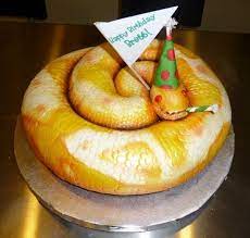 Albino Ball Python Birthday Snake Snake Cakes Snake Birthday Snake Party