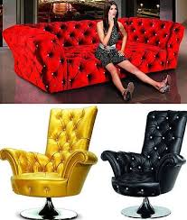 Main pictures shows ivory color leather. Bretz New Swarovski Studded Clad Furniture Collection Bretz Mobel Barbie Mobel Furniture