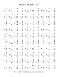 The 100 Vertical Questions Multiplication Facts 7 By 1 12 P Math Worksheet Page 2 Math Worksheets Math Drills Free Math Worksheets