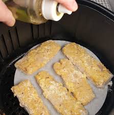 Dip fish in batter, then dip into flour mixture, coating all sides. Air Fryer Baja Fish Tacos With White Sauce This Old Gal