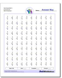 These Fact Family Worksheets Are Structured As One Minute And Two Minute Timed Worksheets Introd Family Worksheet Subtraction Worksheets Fact Family Worksheet