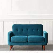 Clarence Sofa In Blue Velvet 2 Seater Buy Designer Home Office Furniture Online