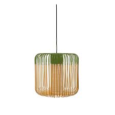 Suspension Design Bamboo Verte Par Forestier H40 Cm Forestier En 2020 Luminaire En Rotin Suspension Exterieure Et Suspension Bambou