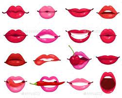 With this method, you can draw all types of lips: Lips Cartoon Set Lips Drawing Lips Cartoon Smile Drawing