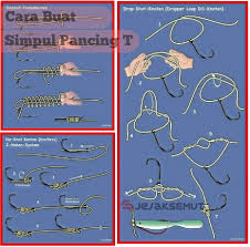 1.mata kail saiz 2/0 @ 3/0 2.swivel @ kekili 3.tali. Lengkap Gambar Cara Membuat Rangkain Pancing Simpul T Jejaksemut
