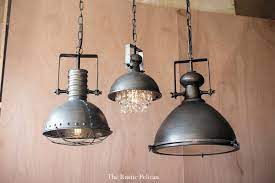 If you're looking for modern pendant lighting options, sleek lines and simple nickel or white finishes can perfectly compliment a modern design, while crystal can really glam up your space. Large Modern Industrial Rustic Metal Pendant Light Metal Pendant Lamps Industrial Pendant Lights Industrial Light Fixtures