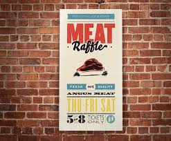 Meat Raffles Were Invented In Minnesota And Have Never Really Caught On Anywhere Else Raffle Print Layout Design