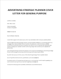 When referring to a position you previously held, try as best as you can to follow the capitalization used in that job posting. Advertising Strategic Planner Cover Letter