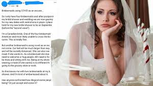 Posts about transmitting or contracting covid are banned. Bride S Rant About Guest S Illogical Coronavirus Fear Backfires