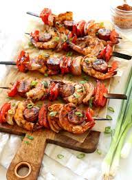 Cajun Shrimp Kabobs Dash Of Savory Cook With Passion Recipe Summer Shrimp Recipes Kebab Recipes Kabob Recipes
