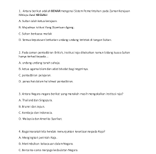 Jawab dengan tenang dan biarkan soalan loading sehingga habis. Contoh Soalan Kuiz Sejarah Malaysia S Soalan