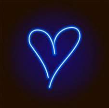 Unique aesthetic designs on hard and soft cases and covers for iphone 12, se, 11, iphone xs, iphone x, iphone 8, & more. Blue Neon Heart On Black Background The Icon For Your Design Blue Neon Lights Neon Light Blue Aesthetic
