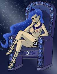 blue hair female female only friendship is magic human humanized  megasweet my little pony princess luna (mlp) smooth skin solo tagme 