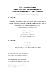 Free unlimited pdf search and download. Teks Pengacara Majlis Penutupan