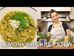 Carla's Lemony Chickpea Stew with Magic Green Sauce