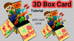 This turns it into a box that sticks into the card. Pop Up Card Pop Up Box Card Teacher S Day Gift Ideas Diy Scrapbook Friendship Day Gift Ideas Youtube
