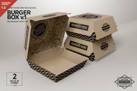 Visual Is Closed Burger Box Food Box Packaging Free Packaging Mockup