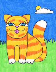 Each of these simple drawings is accompanied by a video! How To Make Cute Drawings With A Cartoon Cat Art Projects For Kids