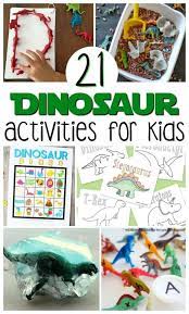 Dinosaur activities for preschoolers are engaging, playful, and tons of fun. A Round Up Of 21 Fun Dinosaur Activities For Kids From Dinosaur Crafts To Dinosaur Science Sensor Dinosaur Activities Activities For Kids Dinosaurs Preschool
