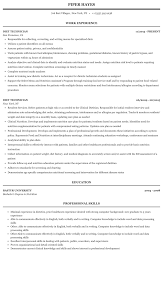 Diet Technician Resume Sample Mintresume