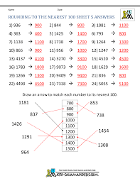 Rounding Numbers Worksheets To The Nearest 100