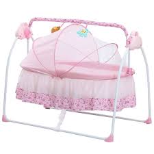 Electric Baby Bassinet Cradle Swing Rocking Music Remoter Control Sleeping Basket Bed Crib For Infant Pink Walmart Com