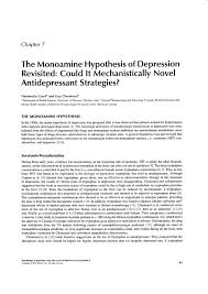 Pdf The Monoamine Hypothesis Of Depression Revisited Could It Mechanistically Novel Antidepressant Strategies