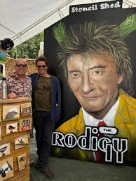 Always a good moment when friend of the Stencil Shed Real Basil Brush , BBC  news and ITV news come for cosy sofa interviews! On air today South West  regional news ! #