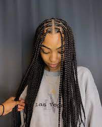 Check out our knotless braids hairstyles for work selection for the very best in unique or custom, handmade pieces from our. Brazy Auf Instagram Beauty Smedium Knotenlose Box Zopfe Dm Um Einen Termin Zu Bu Braids For Short Hair Box Braids Styling Black Girl Braided Hairstyles