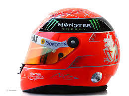 The 2012 Helmet Side View Of Michael Schumacher Of The Mercedes Amg Petronas Formula 1 Team F1 Schumi Rennsport Rennen