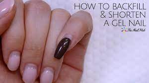How To Backfill Shorten A Gel Nail Acrylic Nails At Home Nails Gel Nails