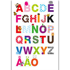 This colorful alphabet chart has upper and lowercase letters, simple sentences, cute pictures, and a song. Abc Alphabet Chart Kids Education English Learning Language Poster Wall Art Posters And Prints Canvas Painting Room Home Decor Buy At The Price Of 2 72 In Aliexpress Com Imall Com