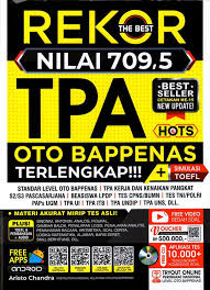An eligible applicant for admission to mba itb you must provide a minimum tpa bappenas score of 475 (not required for foreign candidates) and toefl score of 475. Rekor Nilai 709 5 Tpa Oto Bappenas Terlengkap