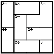 A 5x5 grid requires you use the numbers 1 to 5, and so on. Daily Kos Tag Kenken