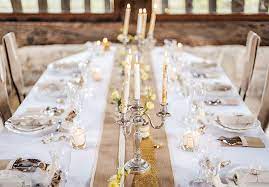 Ybx chemin de table lin table runner linge de table cotton decor salon table décoration noel table drapeau de table décor maison jardin taille:33 * 180cm(12.5*70) | couleur:beige. Chemin De Table En Jute Bordure Dentelle Mariage Champetre