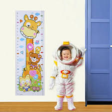 Cartoon Pvc Kids Wall Growth Chart Sticker