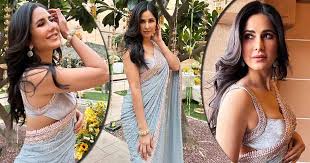 Katrina Kaif Sparkles In A Grey Manish Malhotra Saree Exuding Sheer Beauty,  Our Hearts Can't Stop Replaying 'Teri Ore'!
