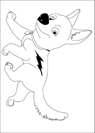 Penny and bolt are watching. Bolt Coloring Pages