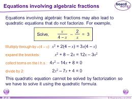 In this case you can cross out. Howto How To Factor A Quadratic Equation With Fractions