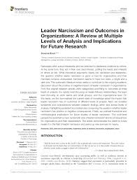 Many spend their careers designing and these are the research psychologists who often work in research organizations or universities. Pdf Leader Narcissism And Outcomes In Organizations A Review At Multiple Levels Of Analysis And Implications For Future Research