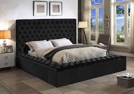 View all living room furniture. Bliss Upholstered Platform Storage Bed Black By Meridian Furniture 3 Review S Furniturepick