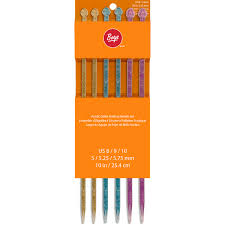 (needles can also come in different lengths, which is especially handy if we're knitting projects that have lots of stitches or just a few. Simplicity Boye Acrylic Glitter Knitting Needle Set 10 25 Inch Us Sizes 8 9 10 Walmart Com Walmart Com
