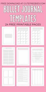 If you're looking for beautifully simple and free printable bullet journal pages then you're in the right place. Free Bullet Journal Printable Templates Cute Freebies For You In 2021 Journal Printables Templates Journal Template Journal Printables Free