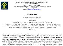 Para #pejuangcatarkumham poltekip dan poltekim tahun 2020, bagi kalian yang berdasarkan surat pengumuman nomor: Ikatan Dinas Politeknik Ilmu Pemasyarakatan Poltekip Dan Politeknik Lmigrasi Poltekim