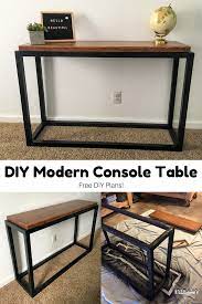 Diy Modern Console Table Modern Console Tables Diy Entryway Table Diy Entry Table