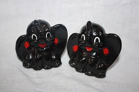 Pair Vintage Salt And Pepper Shakers Elephants Black And Red Etsy Salt And Pepper Shakers Salt And Pepper Black And Red Elk lighting salt and pepper shaker, one size, nickel.
