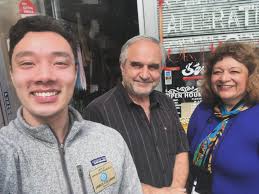 Ever see a bigger pair of scissors??? So excited to cut the ribbon of the  newest restaurant in South City—Starbird! They have great chicken and iced  Thai tea